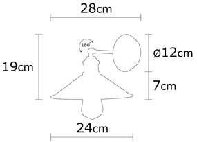 Черна стенна лампа Berceste – Opviq lights
