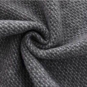 Турско памучно одеяло с декоративни пискюли - сиво Ширина: 200 см | Дължина: 220 см