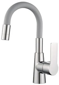 Стоящ смесител за умивалник ICF 124211 7113GRAY, месинг + цинк, хром + сив, 29x18х4см