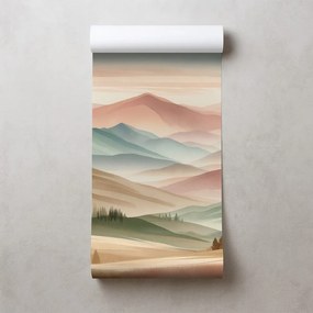Фототапет – Пастелни планини в акварел