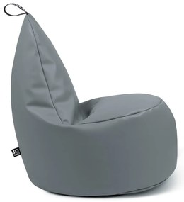 Тъмносин детски пуф от изкуствена кожа Lull M – So Soft?