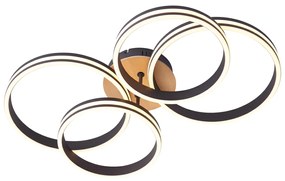 Плафон дърво вкл. LED 3-степенно димиране 4-лампи - Navara