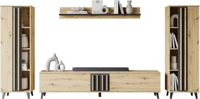 Секция за хол Helsinki I-Дърво-Черен