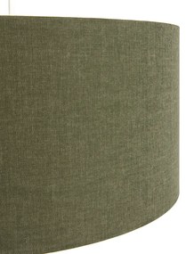 Висяща лампа бяла със зелен абажур 50 см - Combi 1