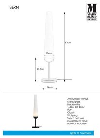 Настолна лампа с основа в черно Bern - Markslöjd