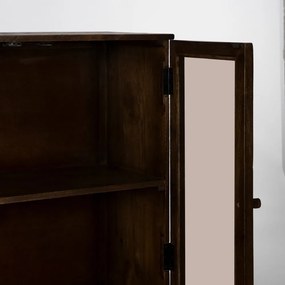 Кафява витрина от масивно манго 80x140x40 cm Ravi – Ixia