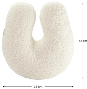 Кремава детска възглавница за диван от букле U – Wigiwama