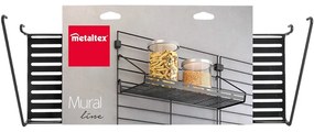 Черен метален компонент - рафт 43x15 cm Mural – Metaltex