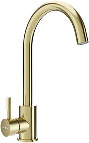 Mexen Foggia кухненски смесител, златен матиран - 671800-50