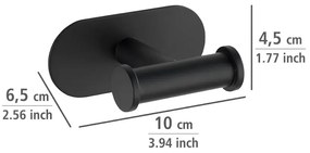 Матово черен комплект самозалепващи аксесоари за баня от неръждаема стомана Orea - Wenko