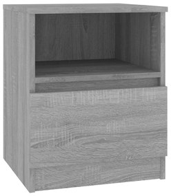 815818 vidaXL Нощно шкафче, сив сонома, 40x40x50 см, инженерно дърво