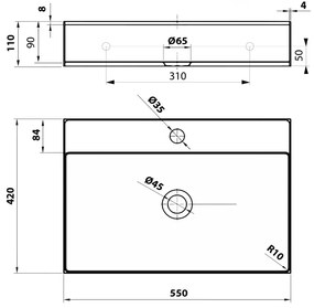 Мивка от неръждаема стомана в сребристо 55x42 cm Aurum – Sapho