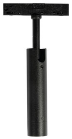 Модерен черен прожектор за 1-фазова релсова система - Slimline Uzzy