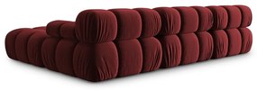 Червен ъглов диван от кадифе Bellis - Micadoni Home