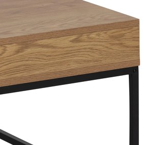 Масичка за кафе с дъбов плот в тъмно естествен цвят 80x80 cm Willford – Actona