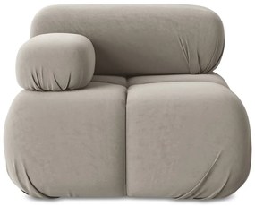 Бежов кадифен модул за диван (ляв ъгъл) Lokua – Makamii