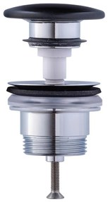 Duravit 50791300 - Клапа за умивалник с механизъм PUSH-OPEN, диаметър 6,5 см, матов антрацит