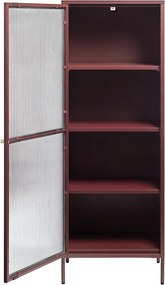 Червена метална витрина 58x160 cm Bronco – Unique Furniture