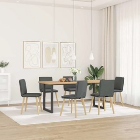 3315626 vidaXL Трапезни столове, 6 бр, тъмносиви, текстил