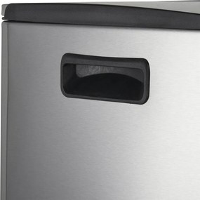 Стоманено кошче за боклук 2x30 l за рециклиране с педал в матово сребрист цвят Aliya – Spirella