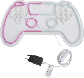 Неонова стенна лампа розова със синя LED с 3-степенно димиране - Controller