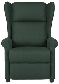 348522 vidaXL Масажен стол, тъмнозелен, текстил