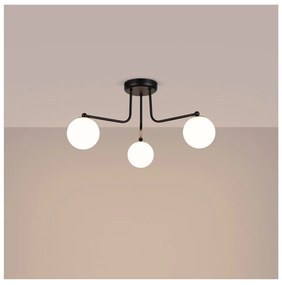 Черно-бяло осветително тяло за таван Beam – Sollux