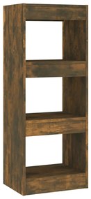 813587 vidaXL Библиотека/разделител опушен дъб 40x30x103 см инженерно дърво