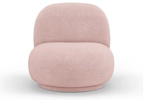 Светлорозово кресло от плат букле Chuck – Micadoni Home