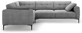 Сив ъглов диван (ляв ъгъл/L форма) Bemy – Micadoni