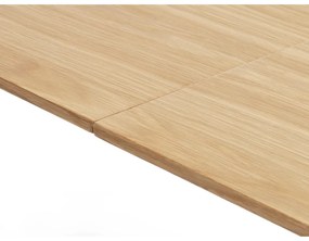 Сгъваема трапезна маса с дъбов плот в естествен цвят 100x190 cm Gallina – Unique Furniture