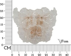 Стъклена стенна лампа в златист цвят Ibiscus – Mauro Ferretti