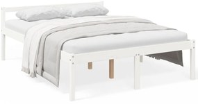 810625 vidaXL Легло за възрастни хора бяло 160x200 см бор масив