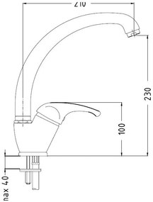 Кухненски кран Teorema Reve PPB