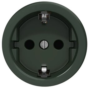 Kliklap - Ретро домашна SCHUKO розетка без рамка, 230 V/16 A, зелена