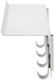 Светлосива стоманена стенна закачалка с рафт 11,5 cm A-Hallway – Zone