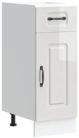 853459 vidaXL Кухненски шкаф, "Kalmar", бял гланц, инженерно дърво