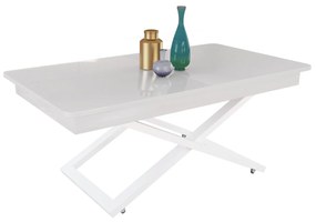 Разтегателна маса с повдигащ механизъм Барселона - МДФ мат бяло мат 8685