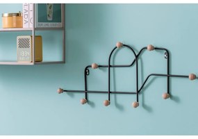 Черна метална стенна закачалка 71 cm Maze – PT LIVING