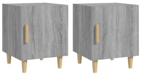 817312 vidaXL Нощни шкафчета, 2 бр, сив сонома, инженерно дърво