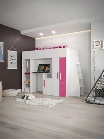 Многофункционално легло Party XV-Leuko-Roz