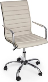 Кафяво-сив офис стол от имитация на кожа Perth – Yes Everyday