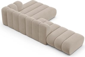 Бежов ъглов диван (десен ъгъл) Lupine – Micadoni Home