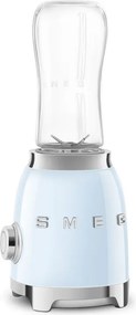 Блендер Smeg PBF01PBEU, 300W, 2x 600 мл, 20000-24000 об/мин, Противоплъзгаща основа, Без BPA, Неръждаема стомана, Пастелно син