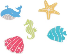 Детски противоплъзгащи подложки за вани в комплект от 5 бр. 12x12 cm Waterworld – Spirella