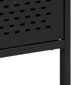 Черен метален нисък скрин 125x75 cm Newcastle – Actona