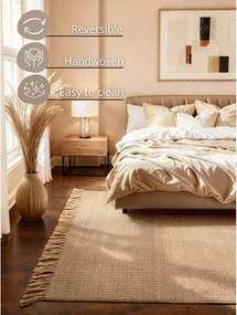 Двустранен/ръчно изработен ютен килим в естествен цвят 200x300 cm Fjord – Hanse Home