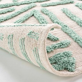 Килим подходящ за пране в кремав и ментов цвят 60x90 cm Athena – douceur d'intérieur