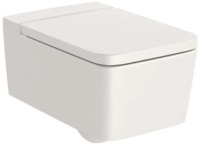 Конзолна тоалетна чиния A346537650, седалка и капак, порцелан, бежов, 44x37x56см