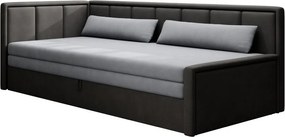 Тъмносив шенилов разтегателен диван с място за съхранение 214 cm Fulgeo – ELTAP